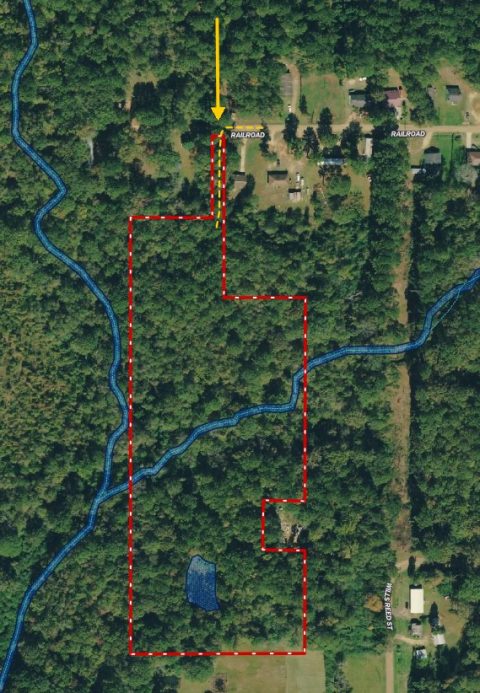10.293 acre rural property for sale in Louisiana - aerial overview