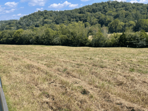 Aerial view of 100 acre land in Giles County Tennessee