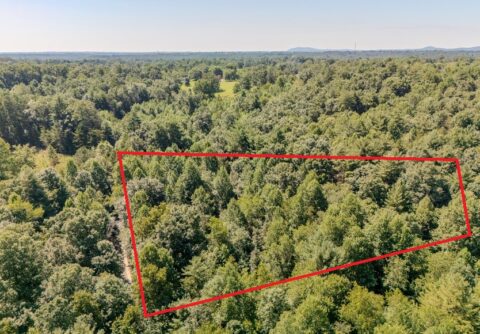Aerial view of 2.7 acre land in Caldwell County North Carolina