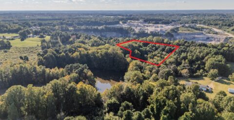 Property boundary view of 2 acre tract in Vance County North Carolina