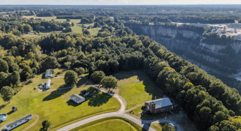 Terrain and landscape of 2 acre wooded land in Vance County North Carolina