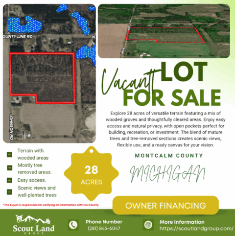 Hunting land for sale - 28 acre lot in Montcalm County Michigan photo 4