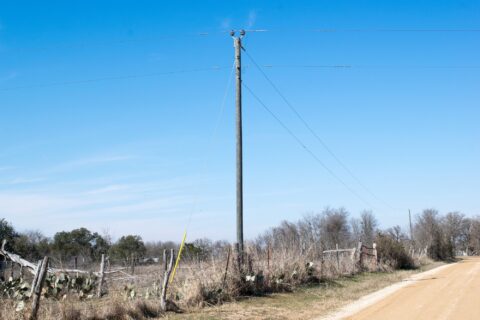 Property boundary view of 6 acre tract in Milam County Texas